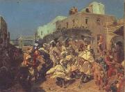 Alfred Dehodencq Blacks Dancing in Tangiers (san26) France oil painting reproduction